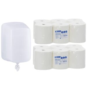 Pojemnik na ręczniki w roli MERIDA HARMONY za 25 zł netto przy zakupie 2 opakowań ręczników w roli MERIDA TOP CENTER PULL MAXI RTB708 (12 x 320 m = 3 840 m)