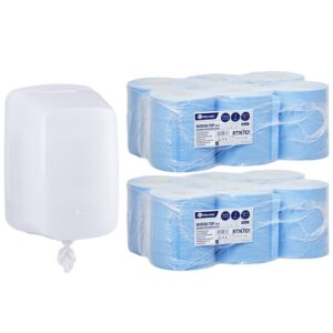 Pojemnik na ręczniki w roli z linii MERIDA HARMONY za 25 zł netto przy zakupie 2 opakowań ręczników w roli MERIDA TOP CENTER PULL MAXI RTN701 (12 x 158 m = 1 896 m)