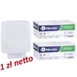 Pojemnik na ręczniki składane MERIDA HARMONY za 1 zł netto przy zakupie 2 kartonów ręczników składanych MERIDA OPTIMUM SLIM VOB201 (2 x 4200 = 8 400 listków)