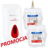 Dozownik płynu dezynfekcyjnego MERIDA TOP i 2 wkłady z płynem MERIDA POLANA DDR+