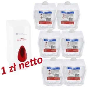 Dozownik płynu dezynfekcyjnego w sprayu MERIDA TOP za 1 zł netto przy zakupie 6 wkładów z płynem MERIDA POLANA DDR+