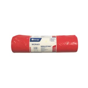 Jednorazowe worki na śmieci MERIDA OPTIMUM, 90 x 110 cm, pojemność 160 l, rolka 25 szt., CZERWONE