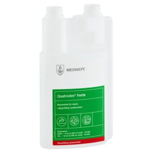 Quatrodes Forte koncentrat do mycia i dezynfekcji powierzchni, butelka 1 l z dozownikiem
