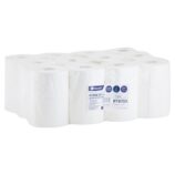 Pojemnik na ręczniki w roli z linii MERIDA HARMONY MINI za 25 zł netto przy zakupie 2 opakowań ręczników w roli MERIDA TOP CENTER PULL MINI RTB703 (24 x 80 m = 1 920 m, 5 472 listków)