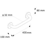 PORĘCZ PROSTA DŁUGOŚĆ 400 MM