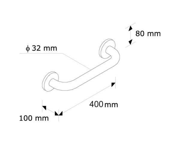 PORĘCZ PROSTA DŁUGOŚĆ 400 MM PORĘCZ PROSTA DŁUGOŚĆ 400 MM