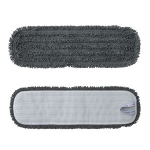 Mop z rzepem Standard szary mikrofaza z obszyciem, 47 cm