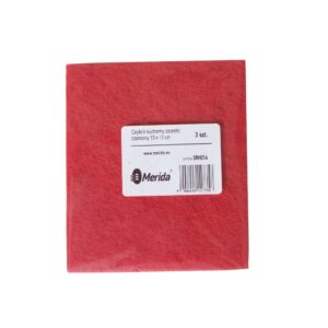 Czyścik kuchenny szorstki czerwony, 15 x 13 cm, paczka 3 szt.