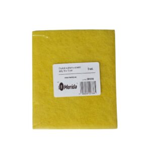 Czyścik kuchenny szorstki żółty, 15 x 13 cm, paczka 3 szt.