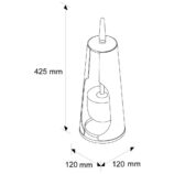 Szczotka do WC ze stalowym uchwytem malowanym proszkowo, stojąca, BIAŁA