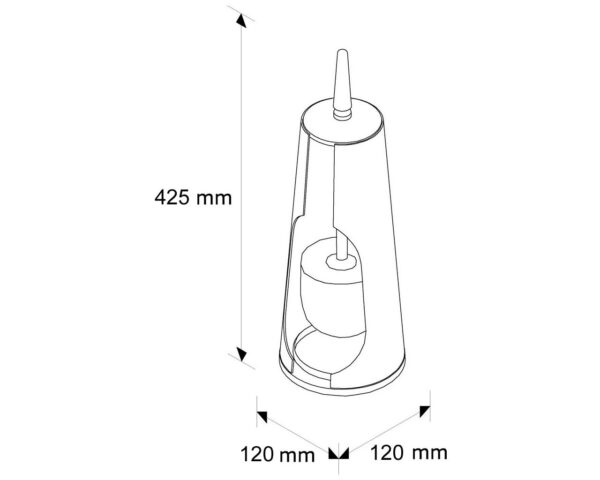 Szczotka do WC ze stalowym uchwytem malowanym proszkowo, stojąca, BIAŁA Szczotka do WC ze stalowym uchwytem malowanym proszkowo, stojąca, BIAŁA