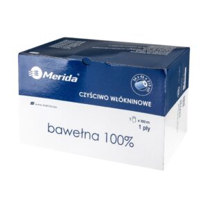 Czyściwo bawełniane BIAŁE, rolka w dyspenserze, długość 100 m