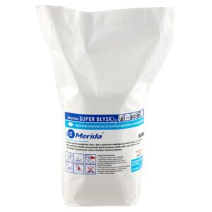 Chusteczki nasączone do czyszczenia powierzchni wodoodpornych MERIDA SUPER BŁYSK, rolka 15 m, 100 listków