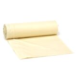 Worki na odpady BIO, 70 x 70 cm, pojemność 60 l, rolka 20 sztuk, kremowe