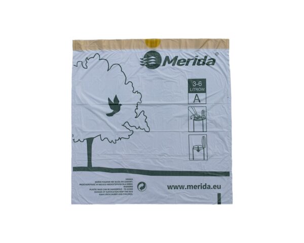 Jednorazowe worki na śmieci z taśmą ściągającą, zapachowe MERIDA TOP, pojemność 3-6 l, rolka 40 szt., BIAŁE Jednorazowe worki na śmieci z taśmą ściągającą, zapachowe MERIDA TOP, pojemność 3-6 l, rolka 40 szt., BIAŁE